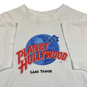 Vintage 90s Planet Hollywood Lake Tahoe T-Shirt Mens Larg Single Stitch USA Made